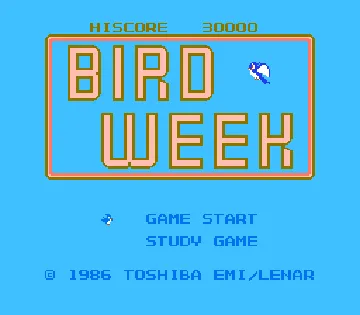 Bird Week (Japan) screen shot title